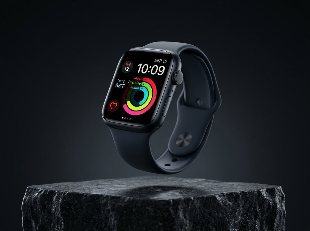 Apple Watch Series 9 მუქი სამაჯურით