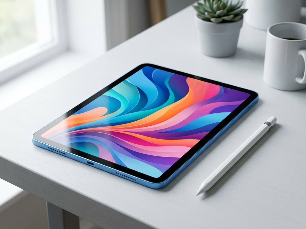 Apple iPad ლურჯი კორპუსით
